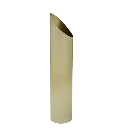 VASO DECORATIVO EM ACO INOX NA COR DOURADO - 31cm