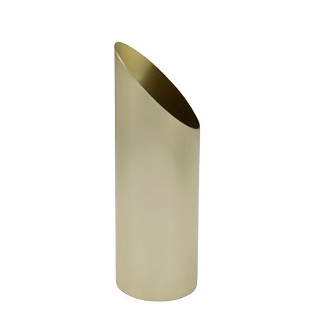 VASO DECORATIVO EM ACO INOX NA COR DOURADO - 23,5cm