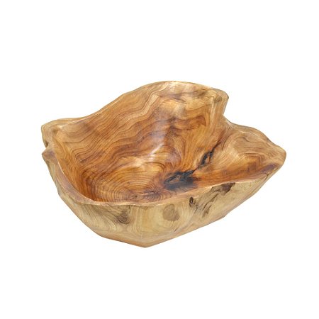 CENTRO DE MESA DECORATIVO EM MADEIRA MARROM 9,5X29,5CM