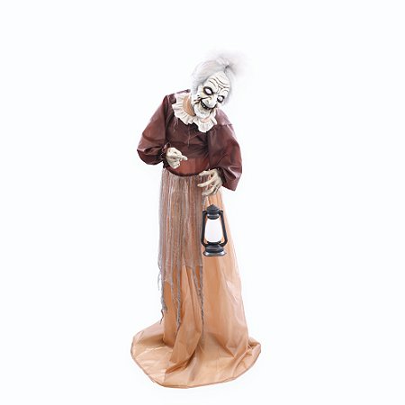 BONECA VELHA DURSINA 150CM C/LUZ/SOM/MOVIMENTO - HALLOWEEN