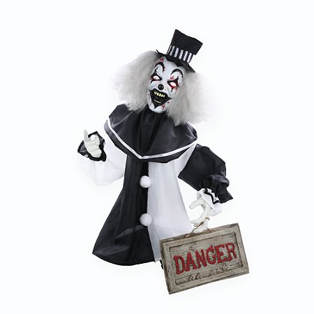 PALHACO CHARLIE 81CM C/SOM/LUZ/MOVIMENTO - HALLOWEEN