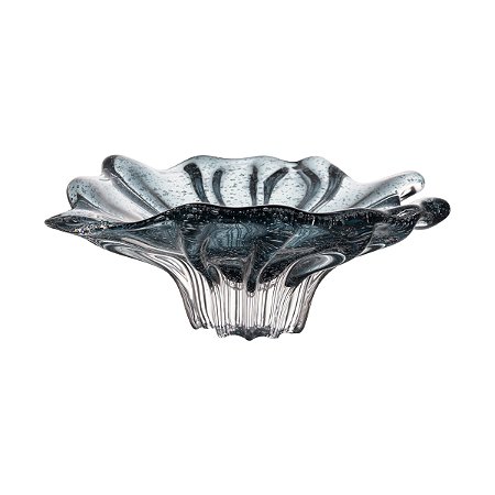 CENTRO DE MESA DE VIDRO ITALY AZUL 22CM X 19CM X 8CM LYOR