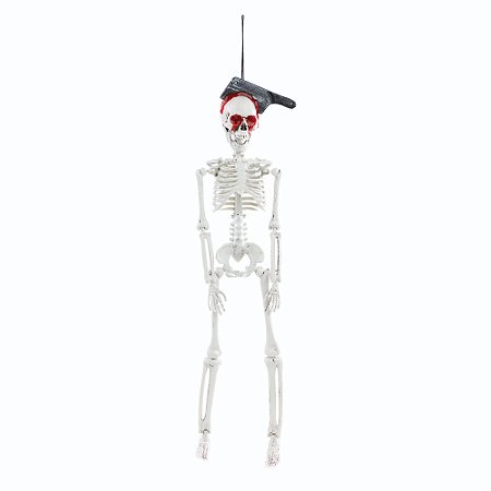 ESQUELETO DECORATIVO FACA CABECA 40CM P/PENDURAR HALLOWEEN
