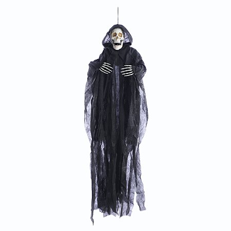 CAVEIRA DECOR CLAUS SOM/LUZ/MOVIMENTO 109CM HALLOWEEN