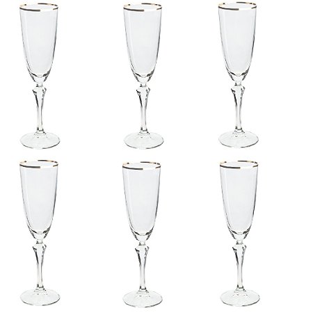JG 06 TACAS CHAMPANHE ELIZABETH CRISTAL ECOLOG 200ML BOHEMIA