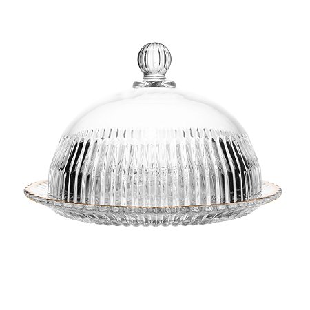 QUEIJEIRA DE CRISTAL DE CHUMBO FIO DE OURO IMPERATRIZ WOLFF
