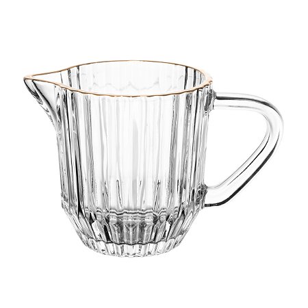 LEITEIRA DE CRISTAL C/ BORDA DOURADA IMPERATRIZ 220ML WOLFF