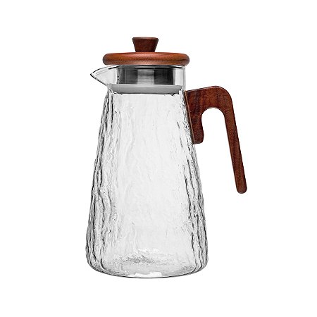 JARRA DE BOROSSILICATO COM TAMPA E CABO EM BAMBU 1,5L WOLFF