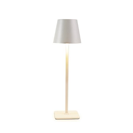 LUMINARIA DECORATIVA DE MESA USB METAL BCO 38X10X10CM