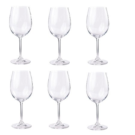CJ 06 TACAS VINHO BOHEMIA GASTRO CRISTAL DE TITANIO 450 ML