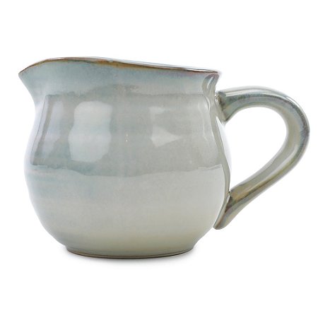 VASO JARRA CERAMICA AZUL COM ALCA 12cm