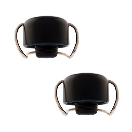JG C/ 2 TAMPAS P/ GARRAFA PLASTICO PRETO 5X5X3CM