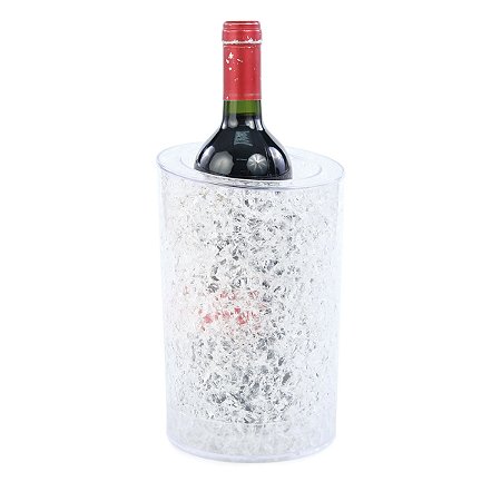 COOLER PARA GARRAFA PLASTICO E GEL INCOLOR 15X15X22CM