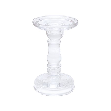 CASTICAL DECORATIVO EM VIDRO TRANSPARENTE 20CM