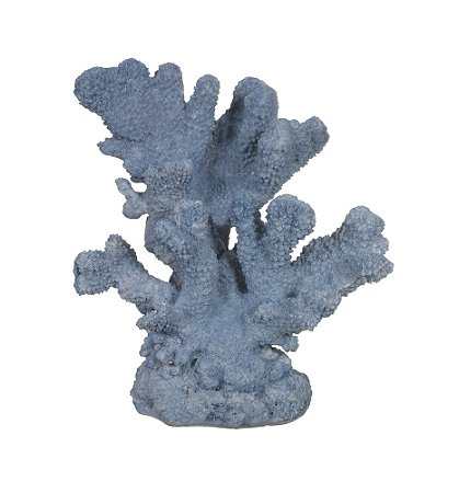 ESCULTURA CORAL DECOR POLIRESINA AZUL 22,5cm (FLORARTE)