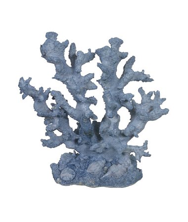 ESCULTURA CORAL DECOR POLIRESINA AZUL 23cm (FLORARTE)