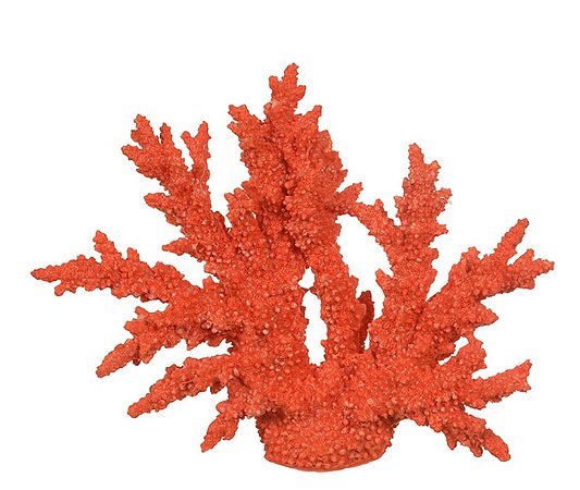 ESCULTURA CORAL DECOR POLIRESINA VERMELHO 27cm (FLORARTE)