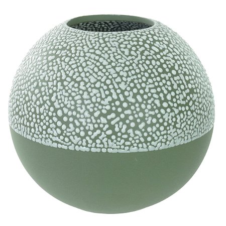VASO DECOR CERAMICA VERDE 12CMX13CM FLORARTE
