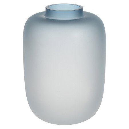 VASO DECORATIVO VIDRO AZUL 29CMX21CM FLORARTE