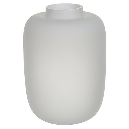 VASO DECORATIVO VIDRO BRANCO 29CMX21CM FLORARTE