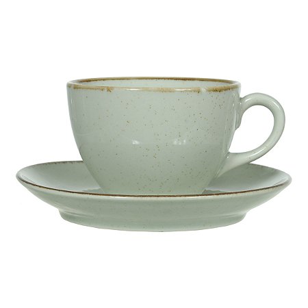 XICARA CHA C/PIRES CERAMICA 220ML 7,3X15CM SOHO VERDE MENTA