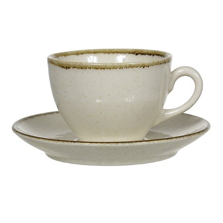 XICARA CHA C/ PIRES CERAMICA 220ML 7,3X15CM SOHO BEGE