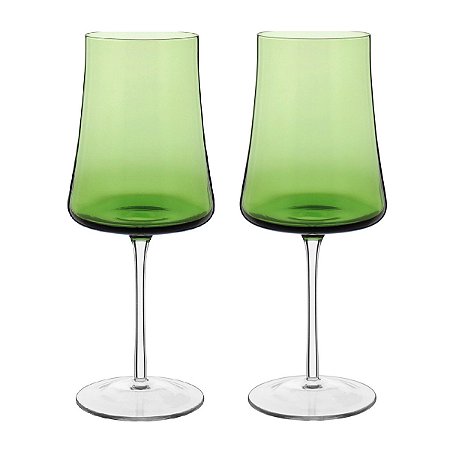 JG 2PÇ TAÇAS AGUA LATOUR VIDRO VERDE 560ml