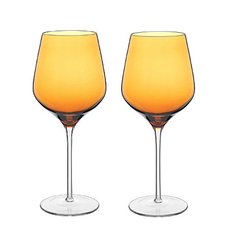 JG 2PÇ TAÇAS AGUA BALLET VIDRO  AMBAR 540ml
