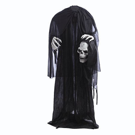 CAVEIRA DECOR S/CABECA NEGAN 135CM LUZ/SOM/MOVIMENTO HALLOWE