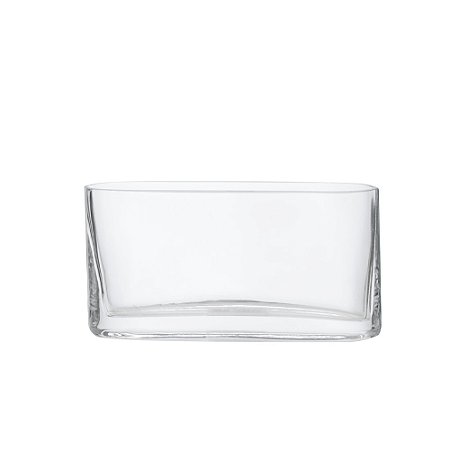 VASO DECORATIVO EM VIDRO TRANSPARENTE 20CM
