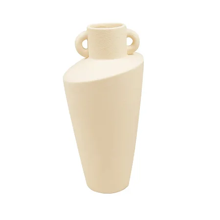 VASO DECORATIVO CERAMICA BEGE 32CM