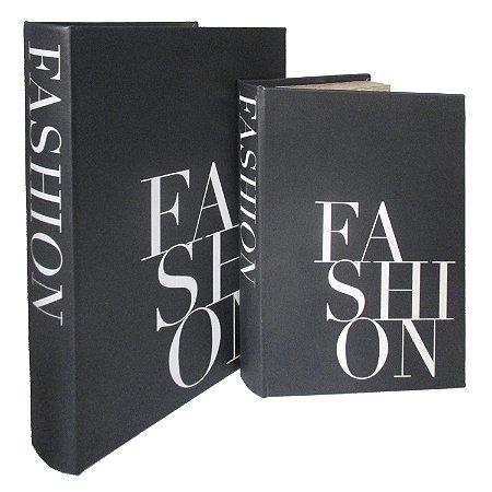 CJ DE CAIXA LIVRO DECORATIVO MODA - 2PCS