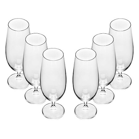 CJ 6 TACAS CRISTAL BOHEMIA  P/CERVEJA GASTRO/COLIBRI 380ml