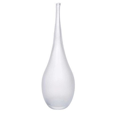 VASO DECOR VIDRO TRANSPARENTE FOSCO 50CMX15,5CM FLORARTE