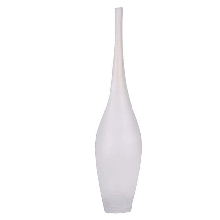 VASO DECOR VIDRO TRANSPARENTE FOSCO 48CMX11CM FLORARTE