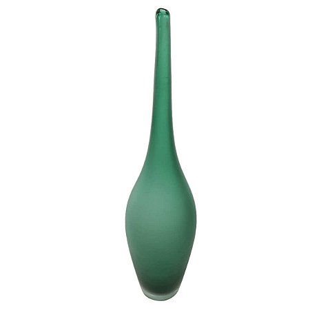 VASO DECOR VIDRO VERDE FOSCO 48CMX11CM FLORARTE