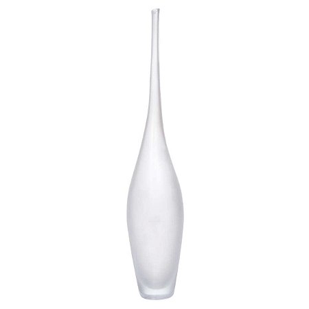 VASO DECOR VIDRO TRANSPARENTE FOSCO 60CMX12CM FLORARTE