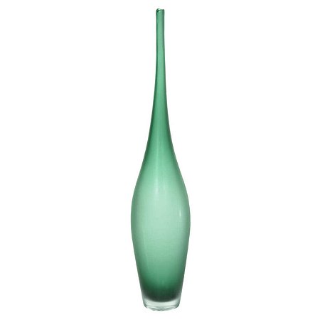 VASO DECOR VIDRO VERDE FOSCO 60CMX12CM FLORARTE