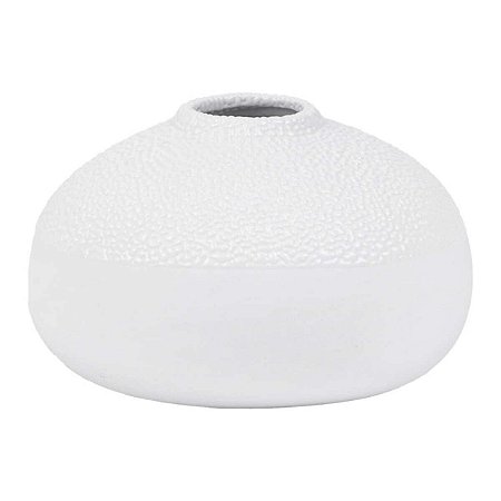 VASO DECOR CERAMICA BRANCO 7,8X10X8CM FLORARTE
