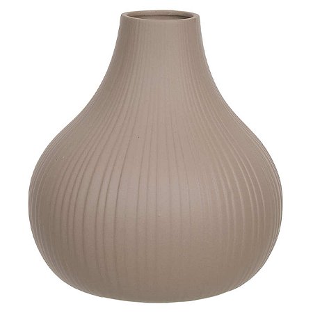 VASO DECOR CERAMICA MARROM 24,5CMX21CM FLORARTE