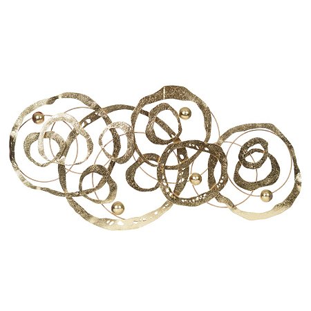 ESCULTURA DECOR CIRCULOS EM METAL DOUR 1,35MX67,9CM FLORARTE