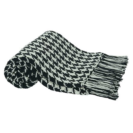 MANTA DE ALGODAO BRANCO PRETO 1,5X1,25M FLORARTE