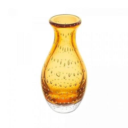 VASO DE VIDRO ITALY AMBAR 20CM WOLFF