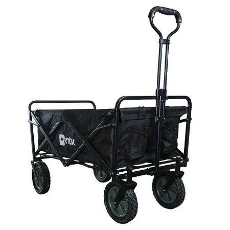 CARRINHO DOBRAVEL WAGON DE AÇO SUPORTA 80KG NAUTIKA PRETO