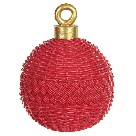 BOLA RESINA NATAL VERMELHO 1PÇ 18X14X14CM 1PÇ FLORARTE