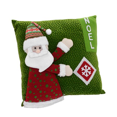 ALMOFADA NATALINA DECOR PAPAI NOEL 35X35CM