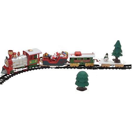 TREM ELETRICO NATALINO DECORATIVO TRENO COM NOEL