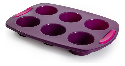 FORMA EM SILICONE PARA 6 MUFFINS SILICONE MODA DO CHEF