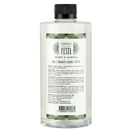 REFIL DE SABONETE LIQUIDO FESTA 500ML - HERBO