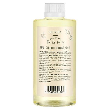 REFIL DE DIFUSOR DE AROMAS TEA PARTY 250ML BABY - HERBO